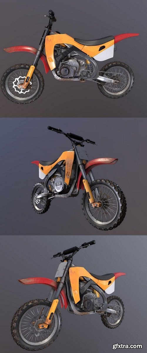 Moto Cross Bike 3D Model