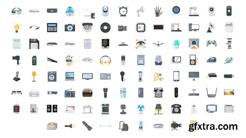 Videohive 100 Electronic Gadgets Icons 29840386