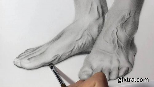 How to Draw a Feet with Pencil