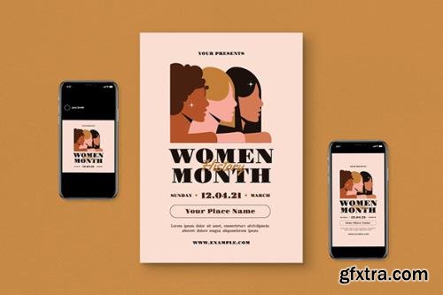 Woman History Month Flyer Set