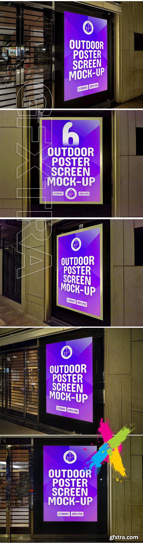 Outdoor poster screen