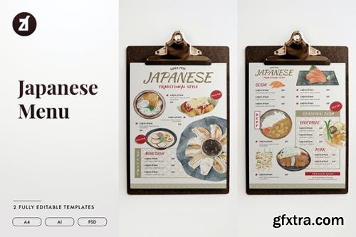 Japanese menu template