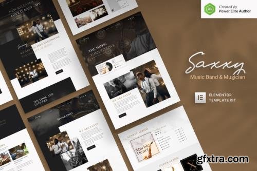 ThemeForest - Saxxy v1.0.0 - Music Band & Musician Elementor Template Kit - 30275891