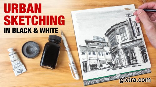Urban Sketching in Black & White: How to Create Monotone Sketches
