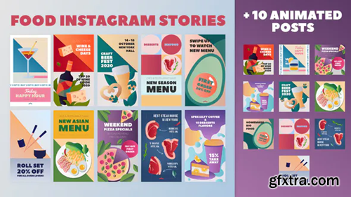 Videohive Food Instagram Stories and Posts Pack 28882543