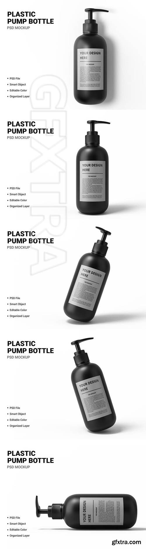 Plastic pump bottle mockup