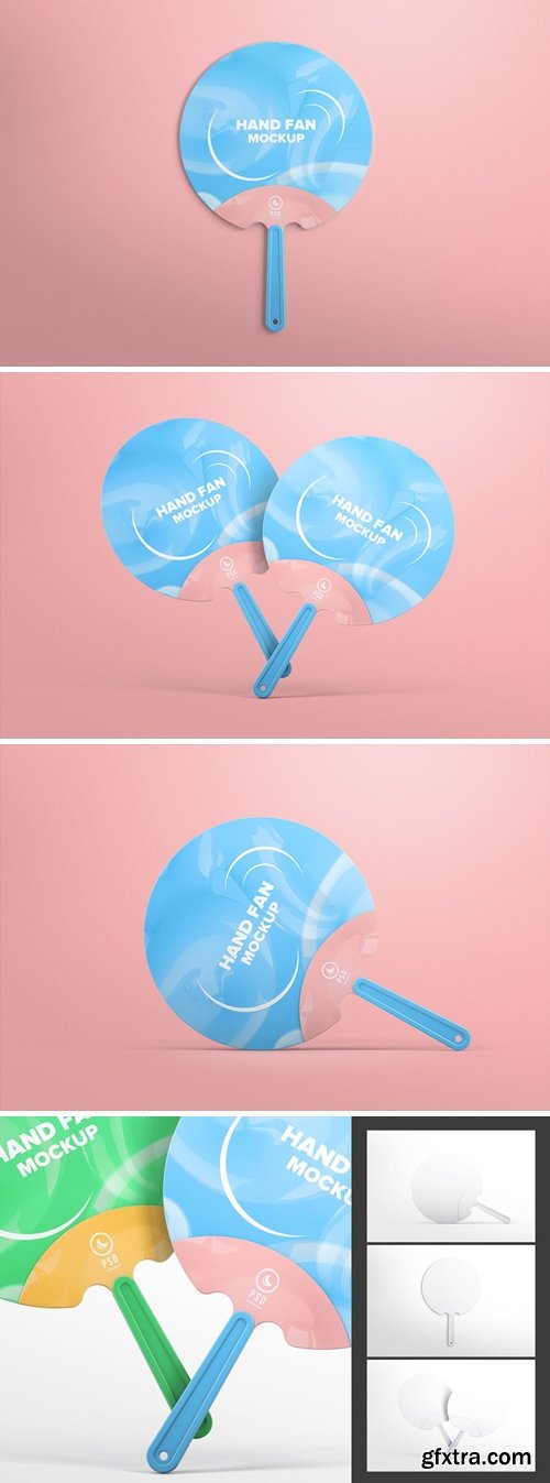Plastic Hand Fan Mockup