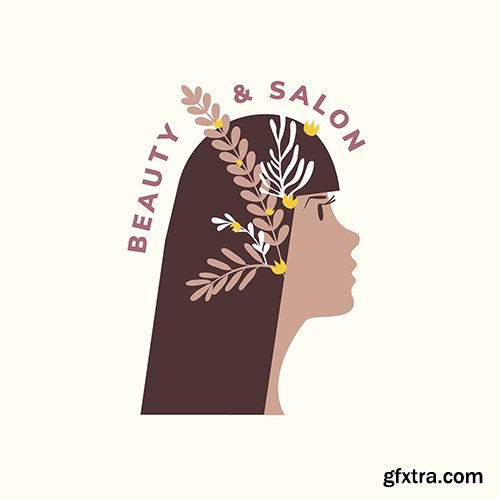 Beauty and hair salon logo