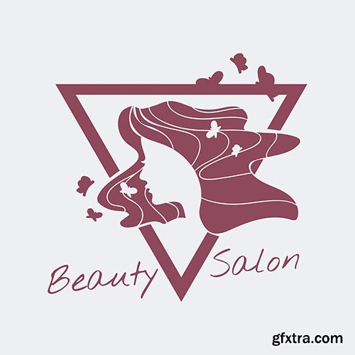 Womens beauty salon logo vector