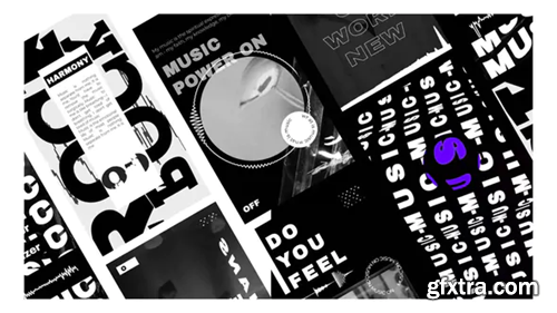 Videohive Music Visualizer black and white stories 31693136