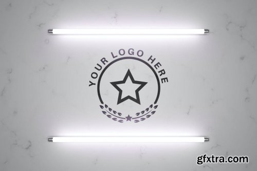 Logo in light - mockup template