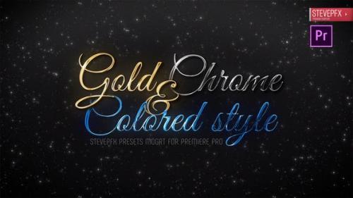 Videohive - Gold Chrome Colored Steel Titles - 24647949