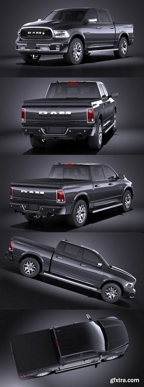 Dodge RAM 1500 Laramie Limited 2015 VRAY 3D Model