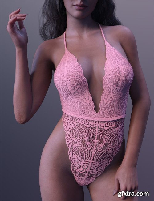 X-Fashion Sexy Deep V Bodysuit for Genesis 8.1 Females