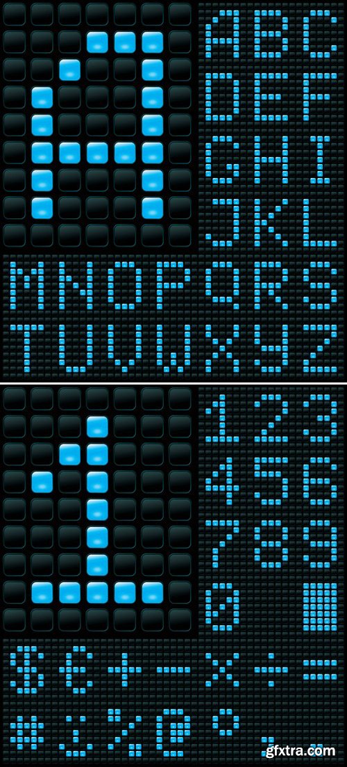 Pixel alphabet