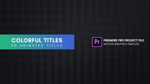 Videohive - Colorful Titles - Essential Graphics | Mogrt - 22191397
