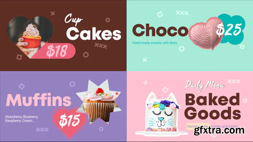 Videohive Baked Goods Menu | After Effects 32527930