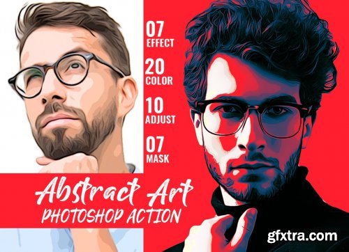 CreativeMarket - Abstract Art Photoshop Action 4878335