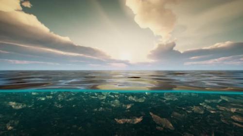 Videohive - Underwater View with Horizon and Water Surface Split By Waterline - 32988629