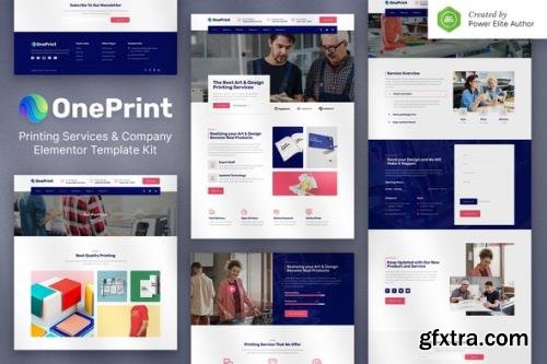 ThemeForest - OnePrint v1.0.0 - Printing Services Company Elementor Template Kit - 33197388