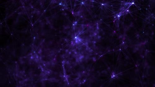 Videohive - Divine Purple Abstract Shiny Glowing Connected Plexus Polygon Web Background - 33132334
