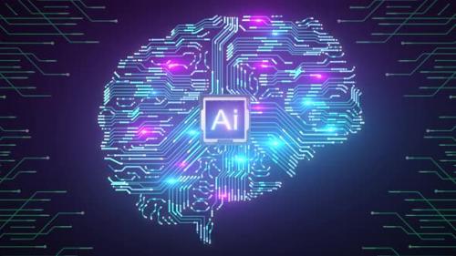 Videohive - artificial intelligence Brain network Ai line circuit technology Data internet 5g cyber security - 33237027
