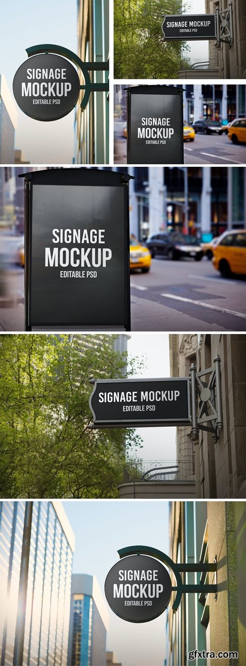 Urban Signage Mockup Set
