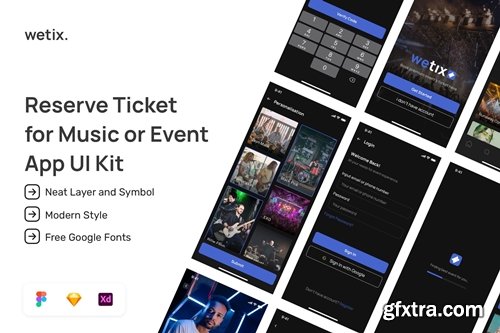 Event and Concert Ticket Booking App UI Kit