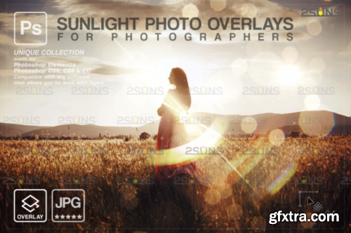 CreativeFabrica - Sunshine Overlays & Photoshop Overlay