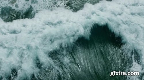 Drone Over Stormy Ocean Waves 751142