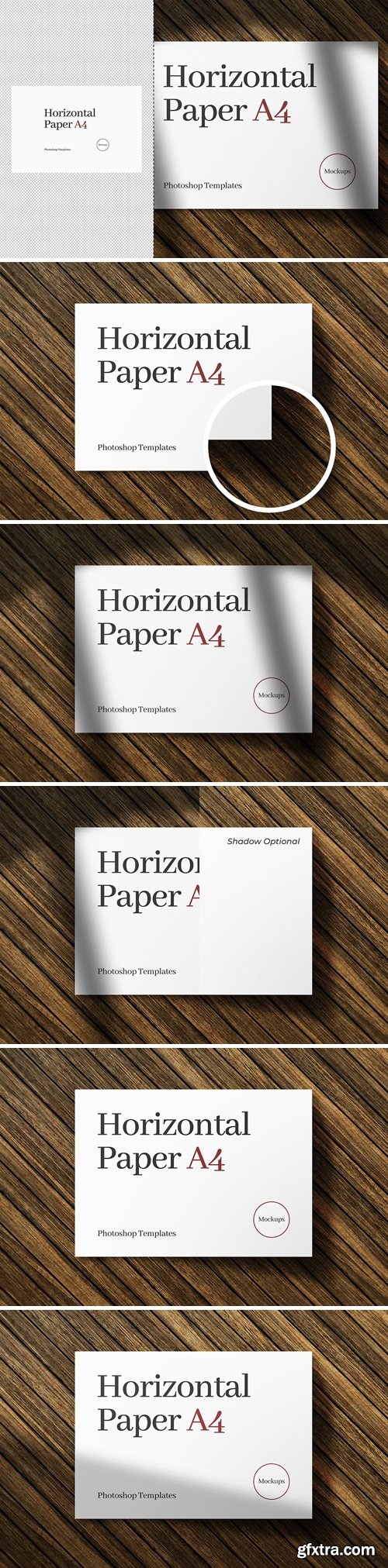 Horizontal Paper Mockup