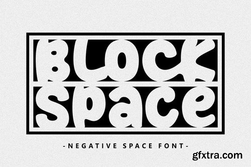 Block Space - Negative Space Font