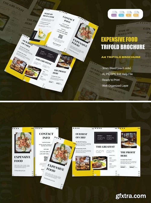 Expensive Food Trifold Brochure