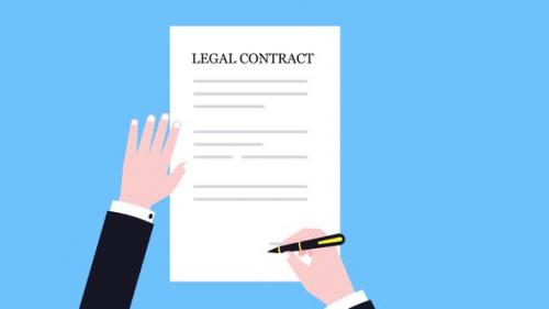 Videohive - Businessman Signing A Legal Contract for approval - 34131971