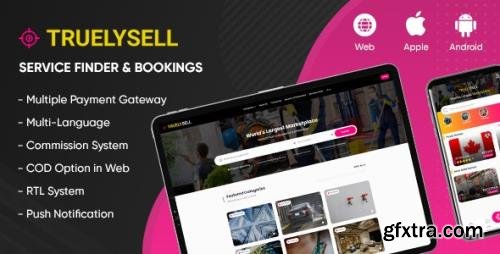 CodeCanyon - TruelySell v2.0.8 - On-demand Service Marketplace, Nearby Service Finder and Bookings (Web + Android + iOS) - 26400110