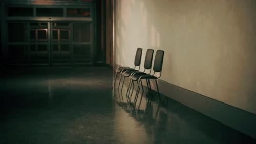 Videohive - Empty Corridor in Hospital with Chairs - 34336173