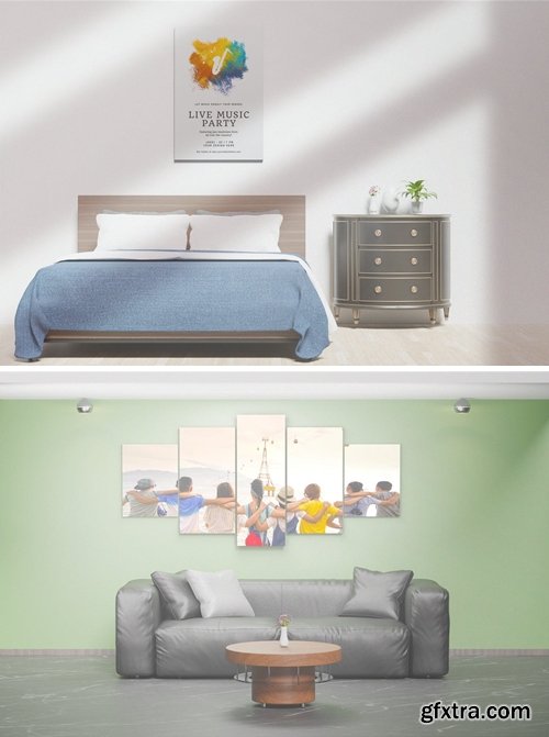 Canvas Mockup Leaning On The Wall Vol2
