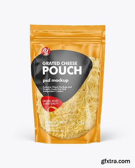 Clear Plastic Pouch w/ Grated Cheese Mockup 89219