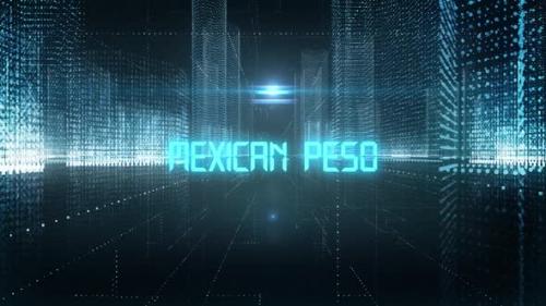 Videohive - Skyscrapers Digital City Currency Mexican Peso - 34883644