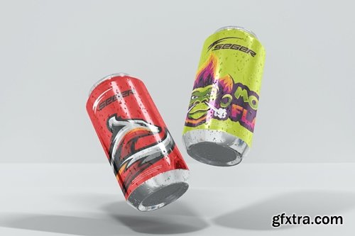 Soda can fresh logo mockup