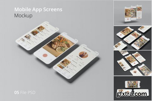 Mobile App Screens Mockup