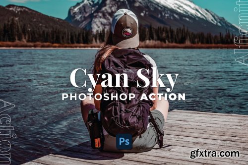 Cyan Sky Photoshop Action