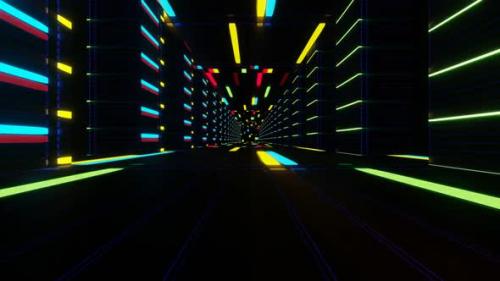 Videohive - Vj Loop Shimmering Neon Highway 02 - 35084358