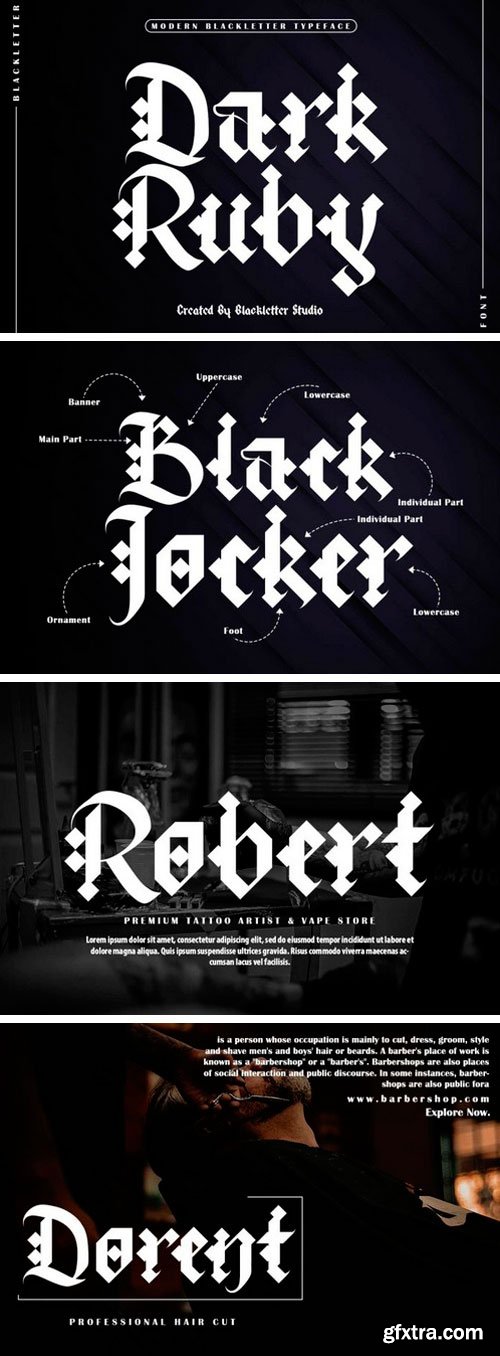 Dark Ruby Blackletter Font