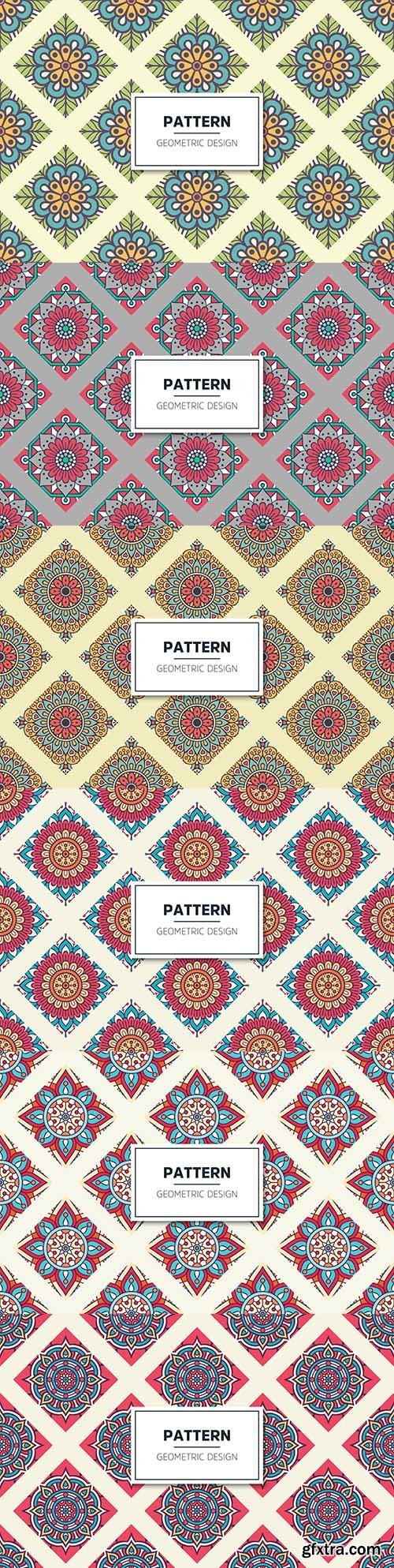 Mandala luxury decorative seamless pattern pastel tones