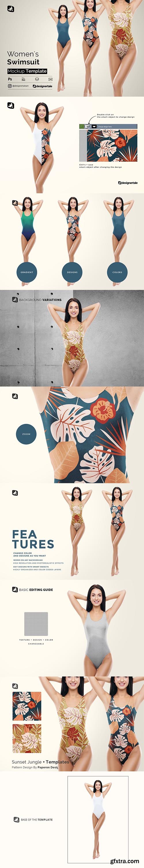 CreativeMarket - Women\'s Swimsuit Mockup 5116457