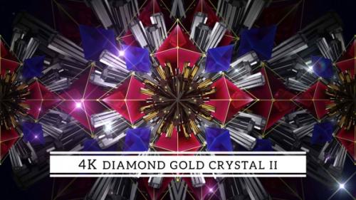 Videohive - 4K Diamond Gold And Crystals II - 35784742