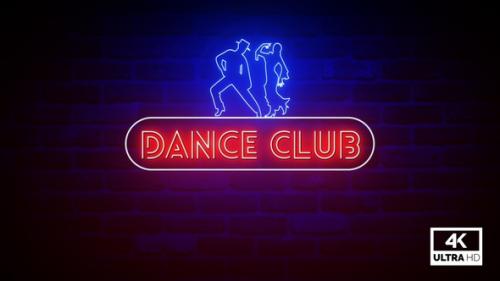 Videohive - Dance Club Neon Sign Flickering Neon Light Animation - 35814869