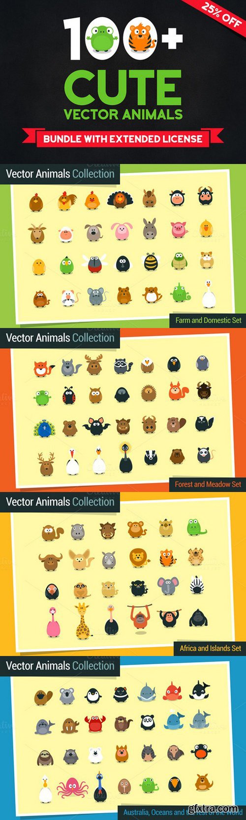 100 Vector Animals BUNDLE