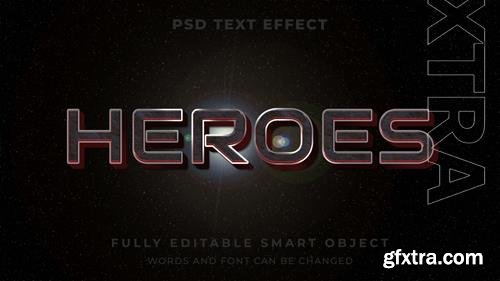 Super heroes graphic style editable text effect psd